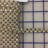 Rhinestone Banding - Czech 2-Row Topaz and Crystal